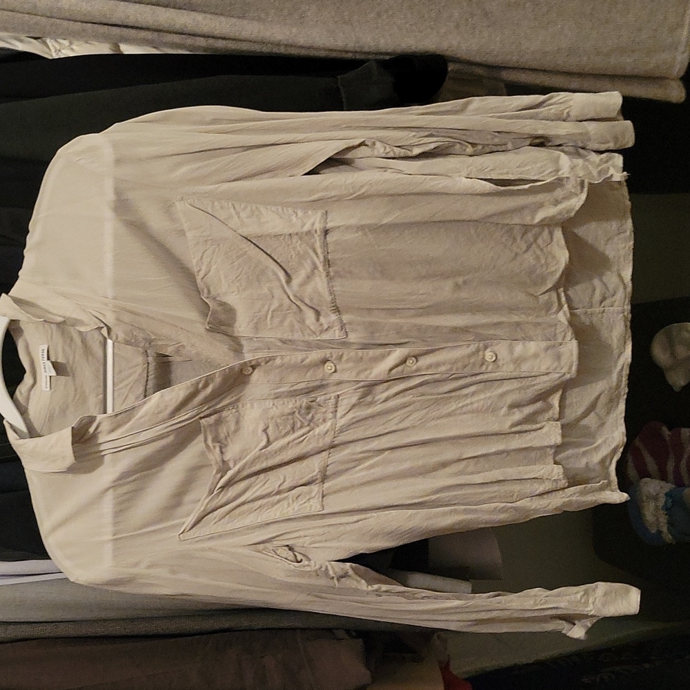 Standard James Perse Collared Button Up Blouse Lo… - image 1